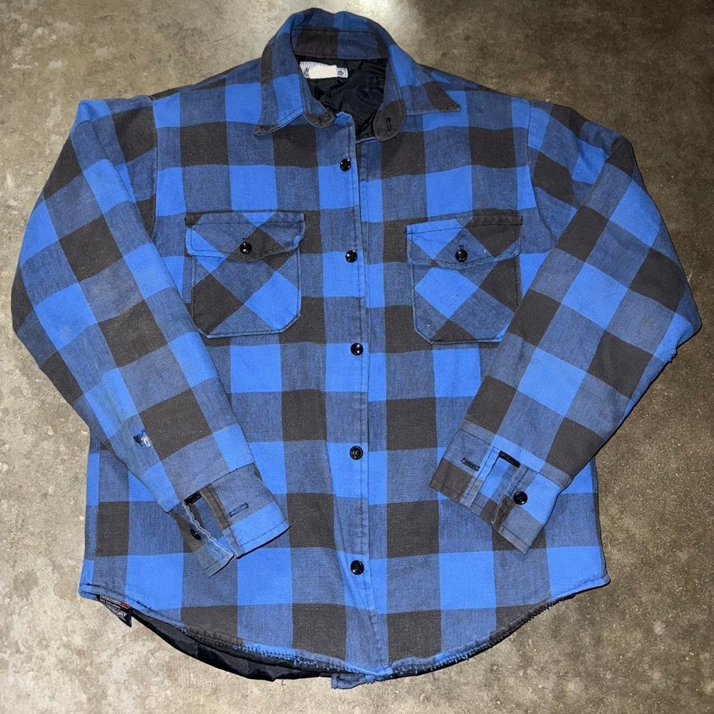 Vintage 90s Duck unlimited Padded Lined Button up Flannel Sz Medium